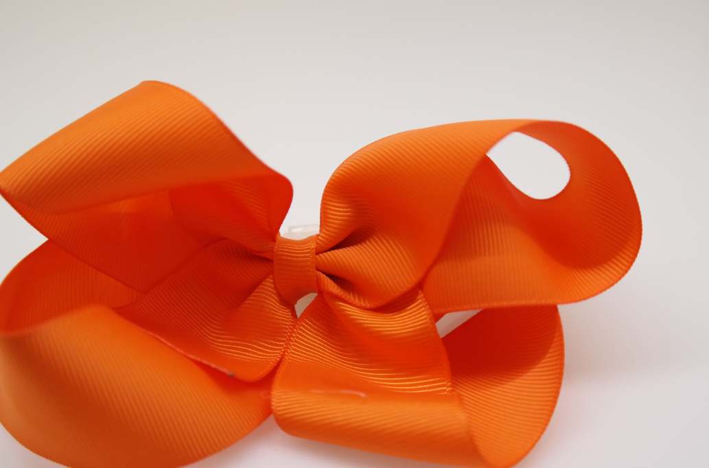Itty bitty tuxedo hair Bow with colors  Russet Orange